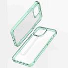 For iPhone 14 Plus Shockproof TPU + Single-sided Glass Protective Phone Case (Translucent Green) - 1
