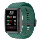 For Huawei Watch D Solid Color Silicone Watch Band with Buckle(Dark Green) - 1