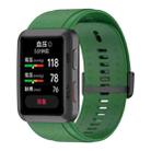 For Huawei Watch D Solid Color Silicone Watch Band with Buckle(Green) - 1