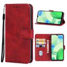 For OPPO Realme C30 Leather Phone Case(Red) - 1