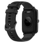 For ID205 / Willful SW021 19mm Silicone Plaid Watch Band(Black) - 1