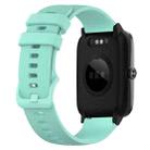 For ID205 / Willful SW021 19mm Silicone Plaid Watch Band(Cyan) - 1