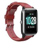 For ID205 / Willful SW021 19mm Oil Wax Leather Watch Band(Red) - 1