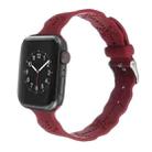 Snowflake Silicone Watch Band For Apple Watch Series 8&7 41mm / SE 2&6&SE&5&4 40mm / 3&2&1 38mm(Red) - 1