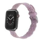 Snowflake Silicone Watch Band For Apple Watch Series 8&7 41mm / SE 2&6&SE&5&4 40mm / 3&2&1 38mm(Purple) - 1