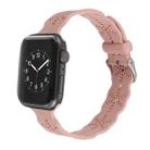 Snowflake Silicone Watch Band For Apple Watch Ultra 49mm / Series 8&7 45mm / SE 2&6&SE&5&4 44mm / 3&2&1 42mm(Pink) - 1