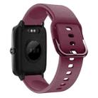 For ID205 / Willful SW021 19mm Electroplating Buckle Silicone Watch Band(Wine Red) - 1