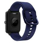 For ID205 / Willful SW021 19mm Electroplating Buckle Silicone Watch Band(Midnight Blue) - 1