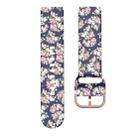 For ID205 / Willful SW021 19mm Silicone Printing Watch Band(Blue Pink Rose) - 1