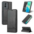 For vivo S15 Pro AZNS Magnetic Calf Texture Leather Phone Case(Black) - 1