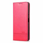 For vivo Y36 Global AZNS Magnetic Calf Texture Leather Phone Case(Red) - 2