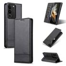 For vivo S17 Pro AZNS Magnetic Calf Texture Leather Phone Case(Black) - 1
