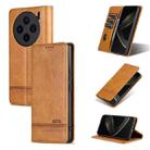 For vivo X100 AZNS Magnetic Calf Texture Leather Phone Case(Light Brown) - 1