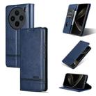 For vivo X100 AZNS Magnetic Calf Texture Leather Phone Case(Dark Blu) - 1