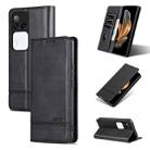 For vivo S18 Pro AZNS Magnetic Calf Texture Leather Phone Case(Black) - 1