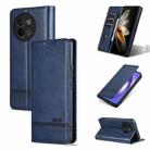 For vivo S18e AZNS Magnetic Calf Texture Leather Phone Case(Dark Blu) - 1