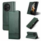 For vivo S18e AZNS Magnetic Calf Texture Leather Phone Case(Dark Green) - 1