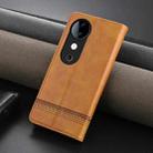 For vivo S19 AZNS Magnetic Calf Texture Leather Phone Case(Light Brown) - 3