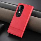 For vivo S19 AZNS Magnetic Calf Texture Leather Phone Case(Red) - 3