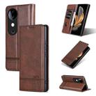 For vivo S19 Pro AZNS Magnetic Calf Texture Leather Phone Case(Dark Brown) - 1