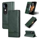 For vivo S19 Pro AZNS Magnetic Calf Texture Leather Phone Case(Dark Green) - 1