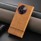 For vivo V30e AZNS Magnetic Calf Texture Leather Phone Case(Light Brown) - 3