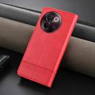 For vivo V30e AZNS Magnetic Calf Texture Leather Phone Case(Red) - 3