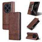 For vivo X100s AZNS Magnetic Calf Texture Leather Phone Case(Dark Brown) - 1