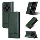 For vivo X100s AZNS Magnetic Calf Texture Leather Phone Case(Dark Green) - 1