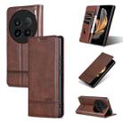 For vivo X100 Ultra AZNS Magnetic Calf Texture Leather Phone Case(Dark Brown) - 1