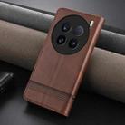 For vivo X100 Ultra AZNS Magnetic Calf Texture Leather Phone Case(Dark Brown) - 3