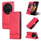 For vivo X100 Ultra AZNS Magnetic Calf Texture Leather Phone Case(Red) - 1