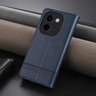 For vivo Y200 5G AZNS Magnetic Calf Texture Leather Phone Case(Dark Blu) - 3