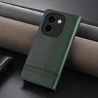 For vivo Y200 5G AZNS Magnetic Calf Texture Leather Phone Case(Dark Green) - 3