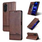 For vivo Y37 / Y37m 5G / Y36t 5G AZNS Magnetic Calf Texture Leather Phone Case(Dark Brown) - 1