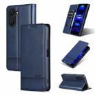 For vivo Y37 / Y37m 5G / Y36t 5G AZNS Magnetic Calf Texture Leather Phone Case(Dark Blu) - 1