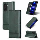 For vivo Y37 / Y37m 5G / Y36t 5G AZNS Magnetic Calf Texture Leather Phone Case(Dark Green) - 1