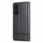 For vivo Y37 / Y37m 5G / Y36t 5G AZNS Magnetic Calf Texture Leather Phone Case(Black) - 3