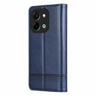 For vivo Y28 4G AZNS Magnetic Calf Texture Leather Phone Case(Dark Blu) - 3