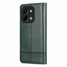 For vivo Y28 4G AZNS Magnetic Calf Texture Leather Phone Case(Dark Green) - 3