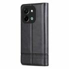 For vivo Y28 4G AZNS Magnetic Calf Texture Leather Phone Case(Black) - 3