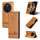 For vivo Y300 Pro AZNS Magnetic Calf Texture Leather Phone Case(Light Brown) - 1