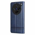 For vivo X200 Pro mini AZNS Magnetic Calf Texture Leather Phone Case(Dark Blu) - 3
