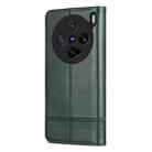 For vivo X200 Pro mini AZNS Magnetic Calf Texture Leather Phone Case(Dark Green) - 3