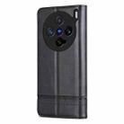 For vivo X200 Pro mini AZNS Magnetic Calf Texture Leather Phone Case(Black) - 3