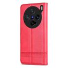 For vivo X200 Pro mini AZNS Magnetic Calf Texture Leather Phone Case(Red) - 3