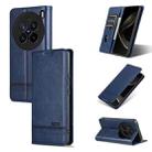 For vivo X200 Pro AZNS Magnetic Calf Texture Leather Phone Case(Dark Blu) - 1