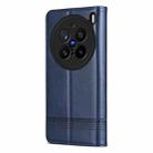 For vivo X200 Pro AZNS Magnetic Calf Texture Leather Phone Case(Dark Blu) - 3