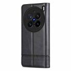 For vivo X200 Pro AZNS Magnetic Calf Texture Leather Phone Case(Black) - 3
