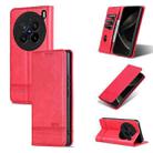 For vivo X200 Pro AZNS Magnetic Calf Texture Leather Phone Case(Red) - 1